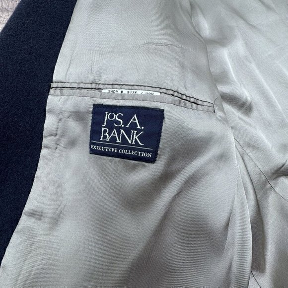 Jos A Bank Mens Sport Coat Blazer Suit‎ Jacket 44R Camel Hair Black 2 Button - Picture 5 of 11